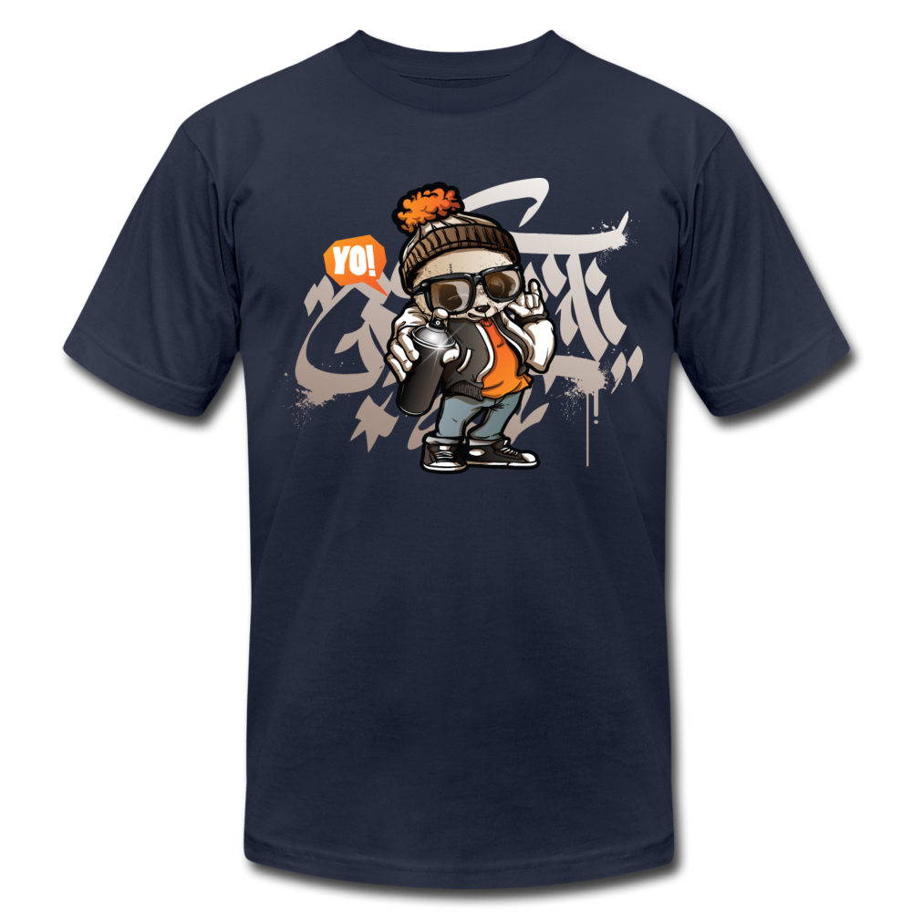Hip Hop Panda Graffiti Artist T-Shirt - navy
