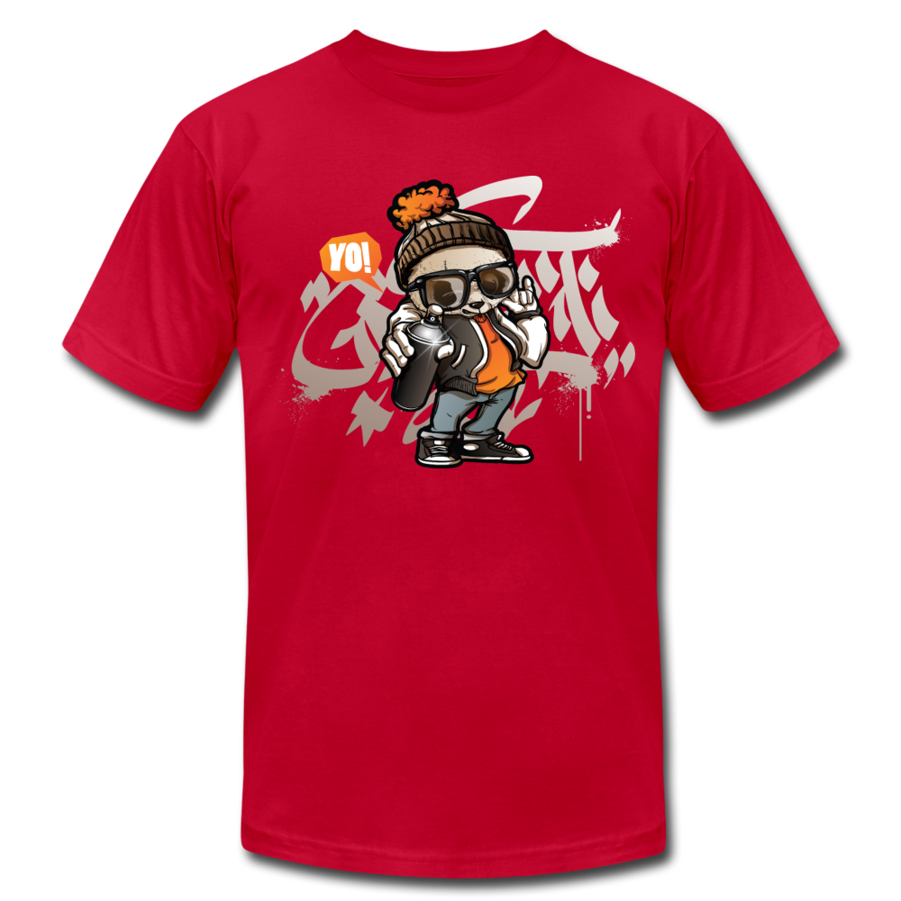 Hip Hop Panda Graffiti Artist T-Shirt - red