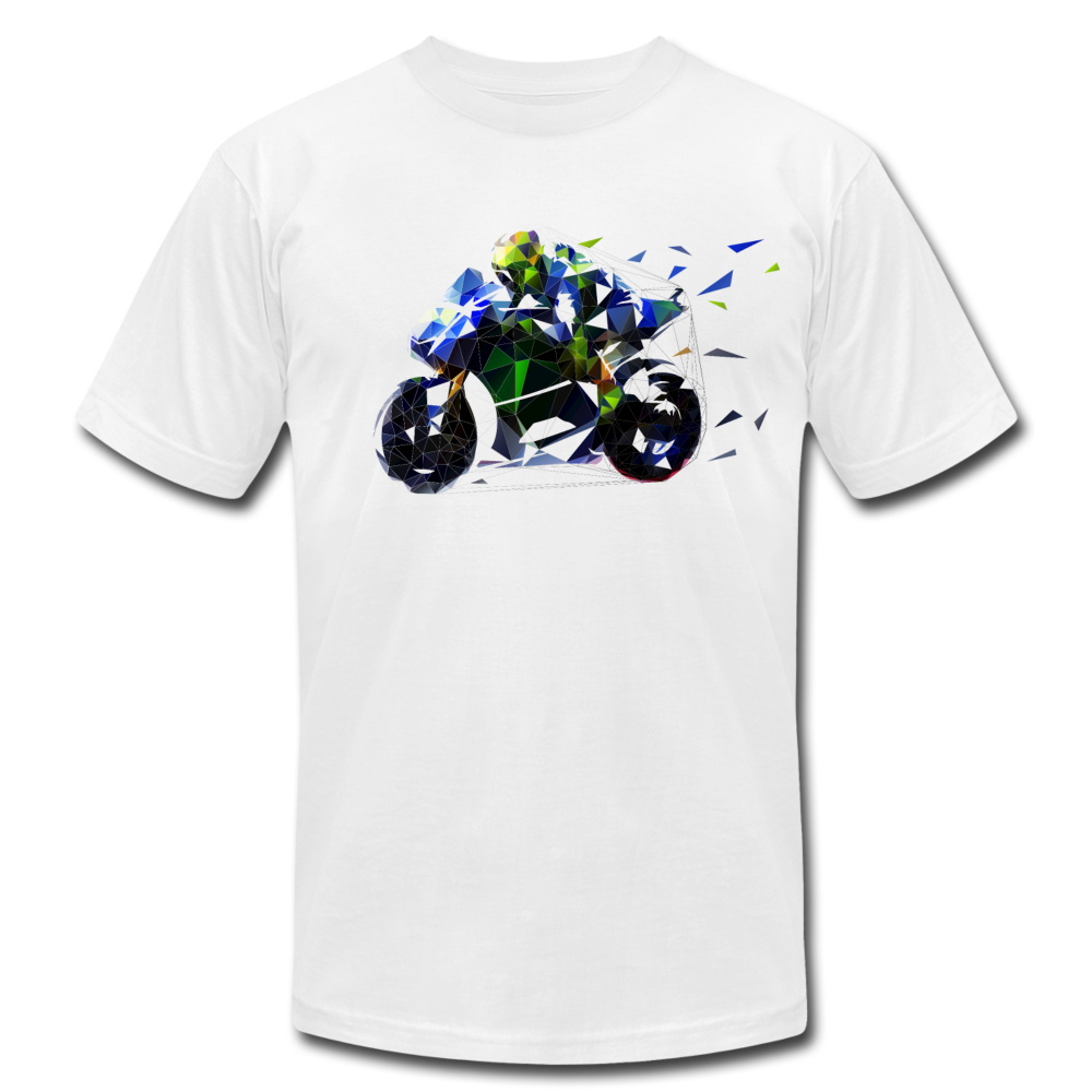 Abstract Motorcycle Biker T-Shirt - white