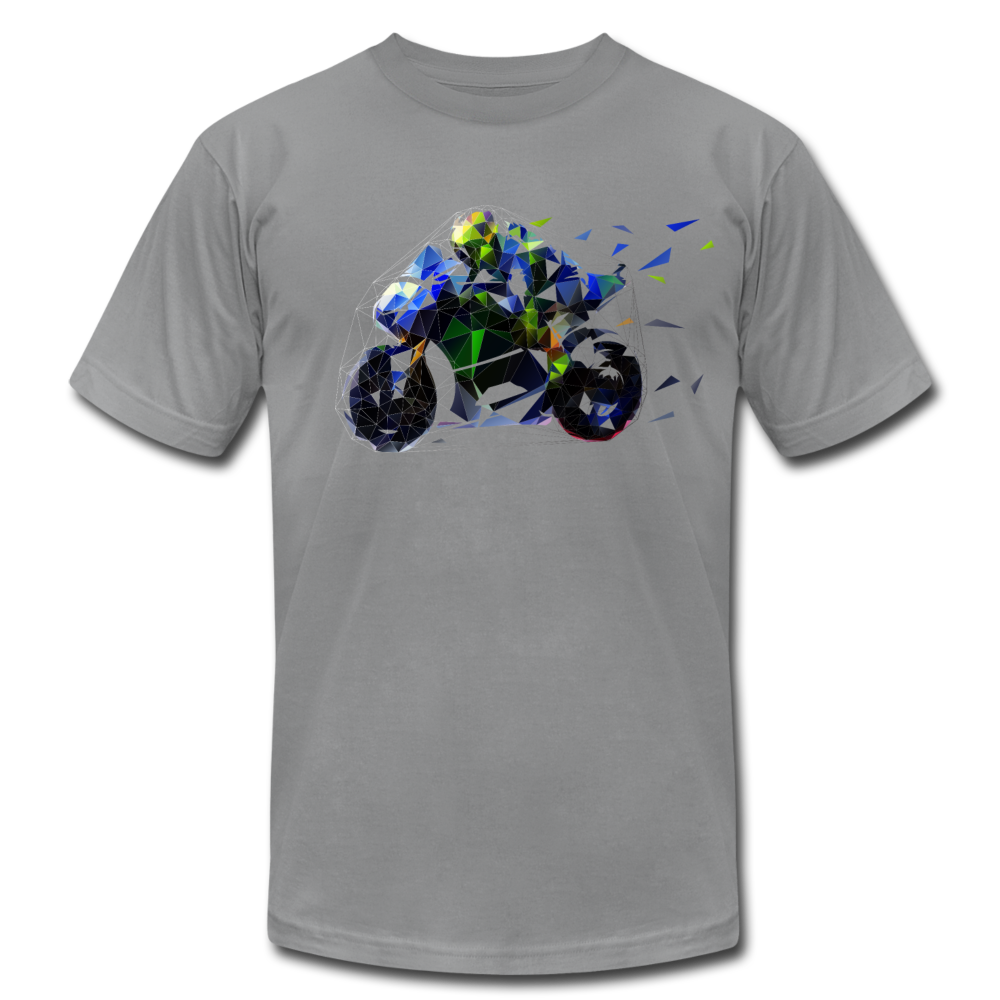 Abstract Motorcycle Biker T-Shirt - slate