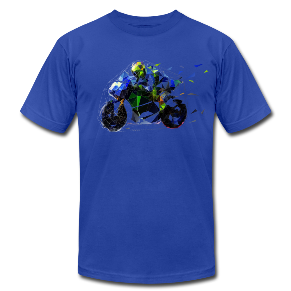 Abstract Motorcycle Biker T-Shirt - royal blue