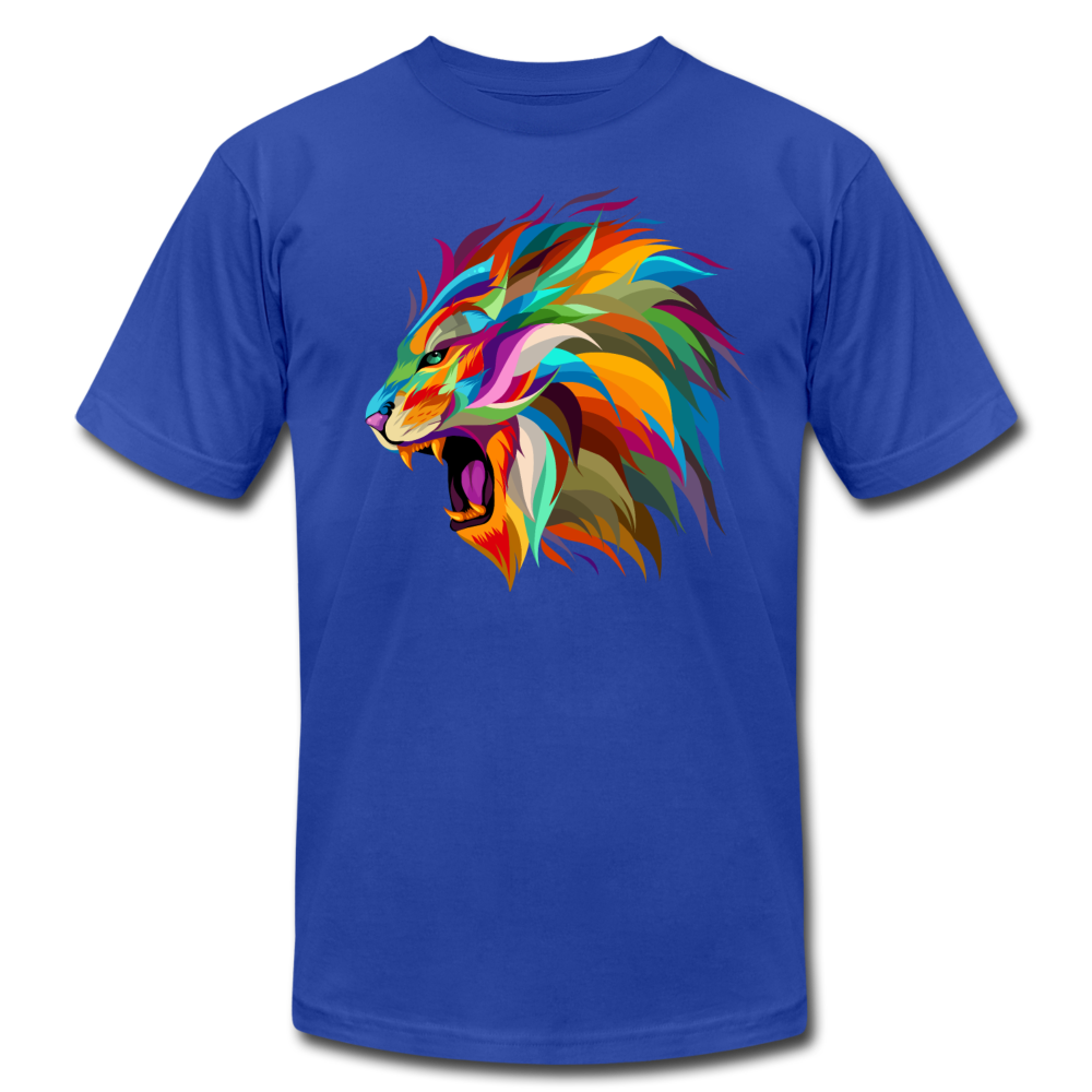 Colorful Abstract Lion T-Shirt - royal blue