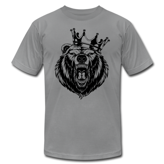 Growling Bear Crown T-Shirt - slate