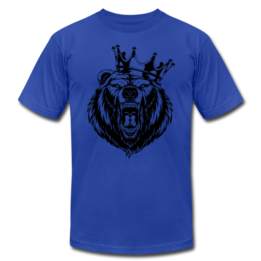 Growling Bear Crown T-Shirt - royal blue