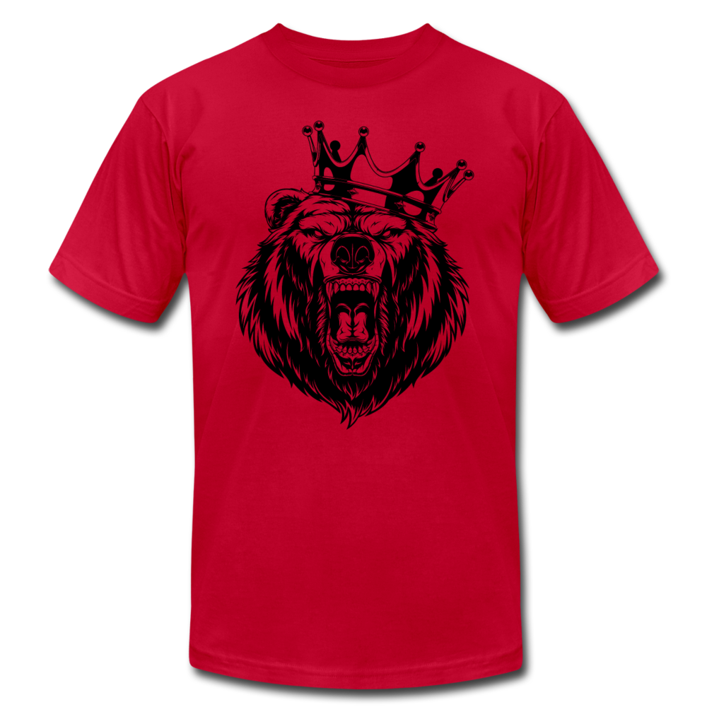 Growling Bear Crown T-Shirt - red
