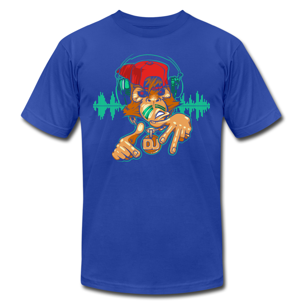 Monkey DJ T-Shirt - royal blue
