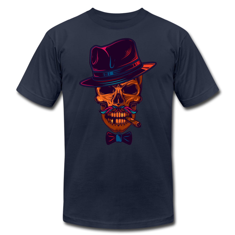Skull Fedora T-Shirt - navy