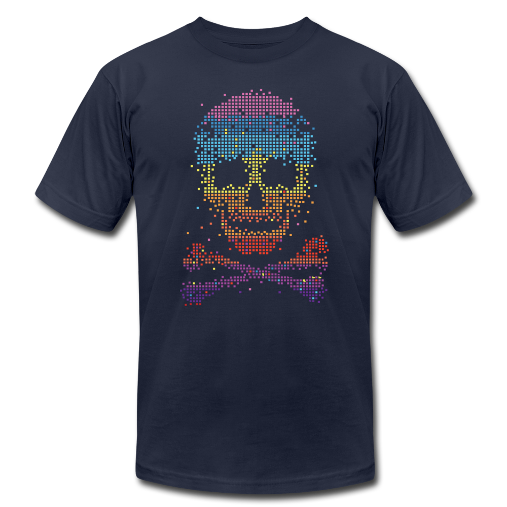 Colorful Dots Skull & Cross Bones - navy