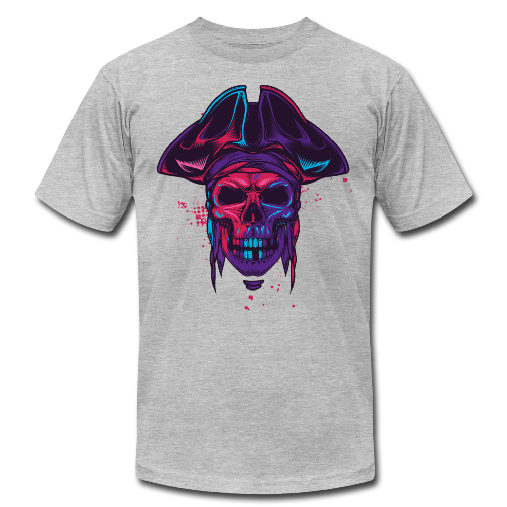 Pirate Skull T-Shirt - heather gray