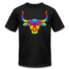 Colorful Bull Head T-Shirt - black