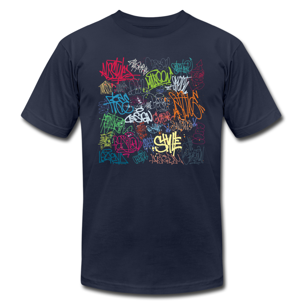 Graffiti Street Art T-Shirt - navy