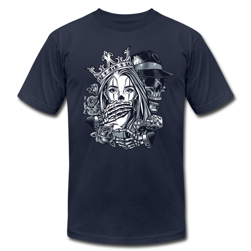 Silent Skull Crown T-Shirt - navy