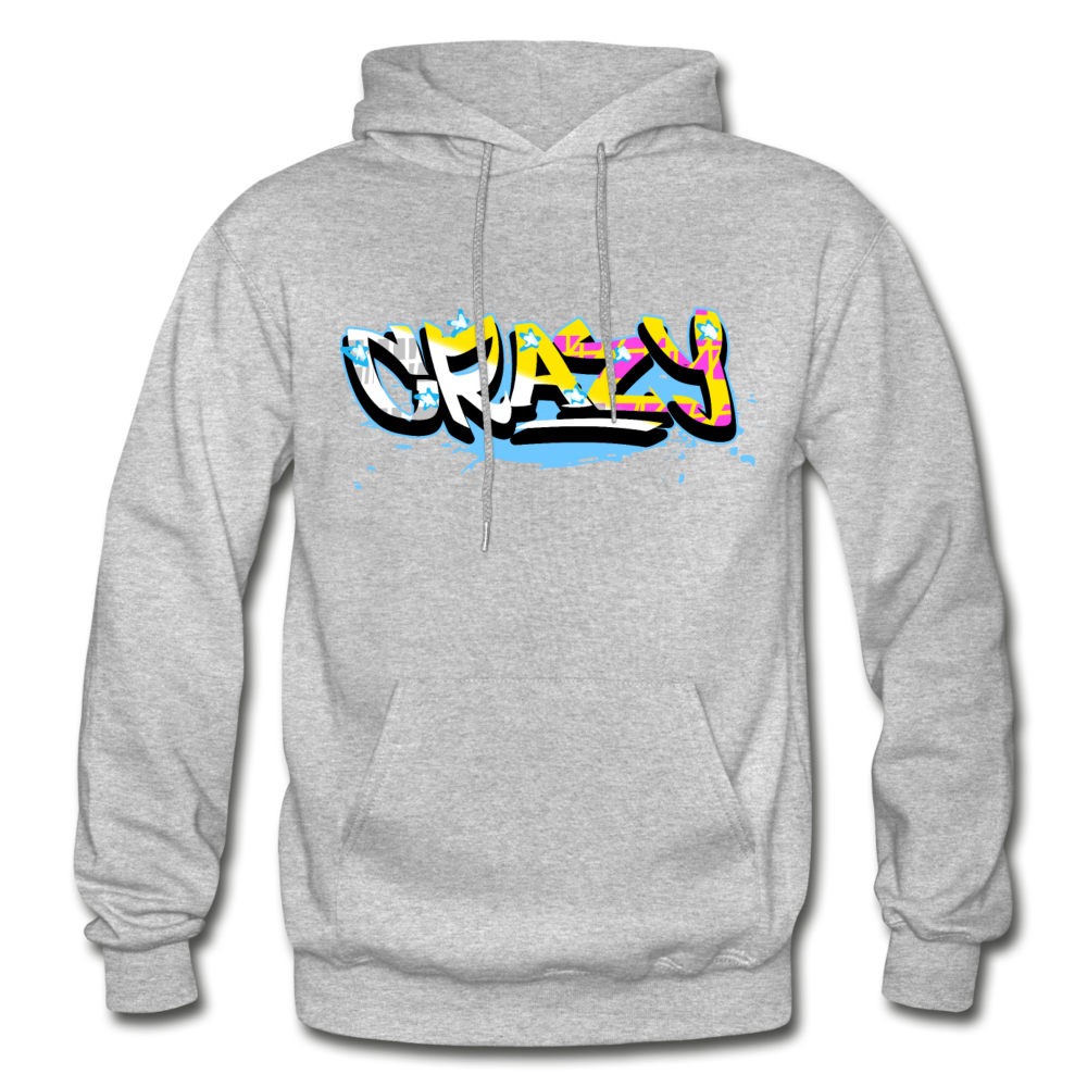 Crazy Graffiti Hoodie - heather gray