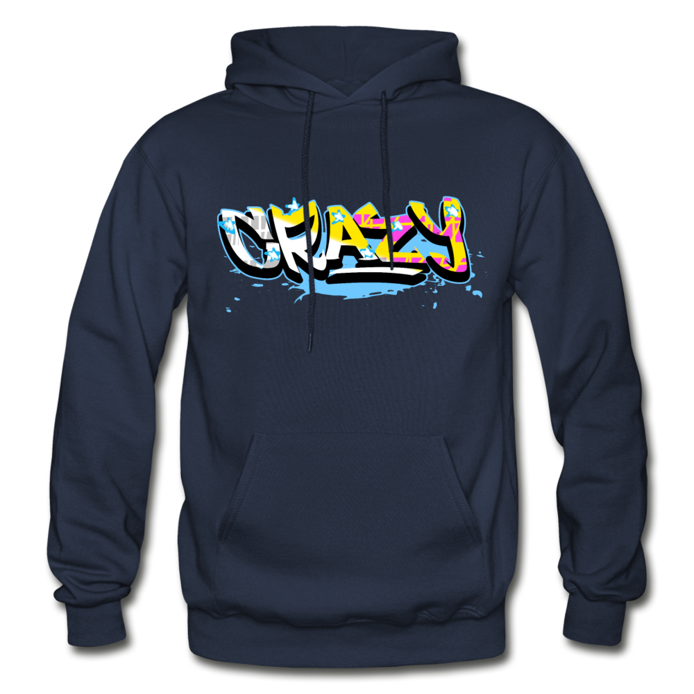 Crazy Graffiti Hoodie - navy