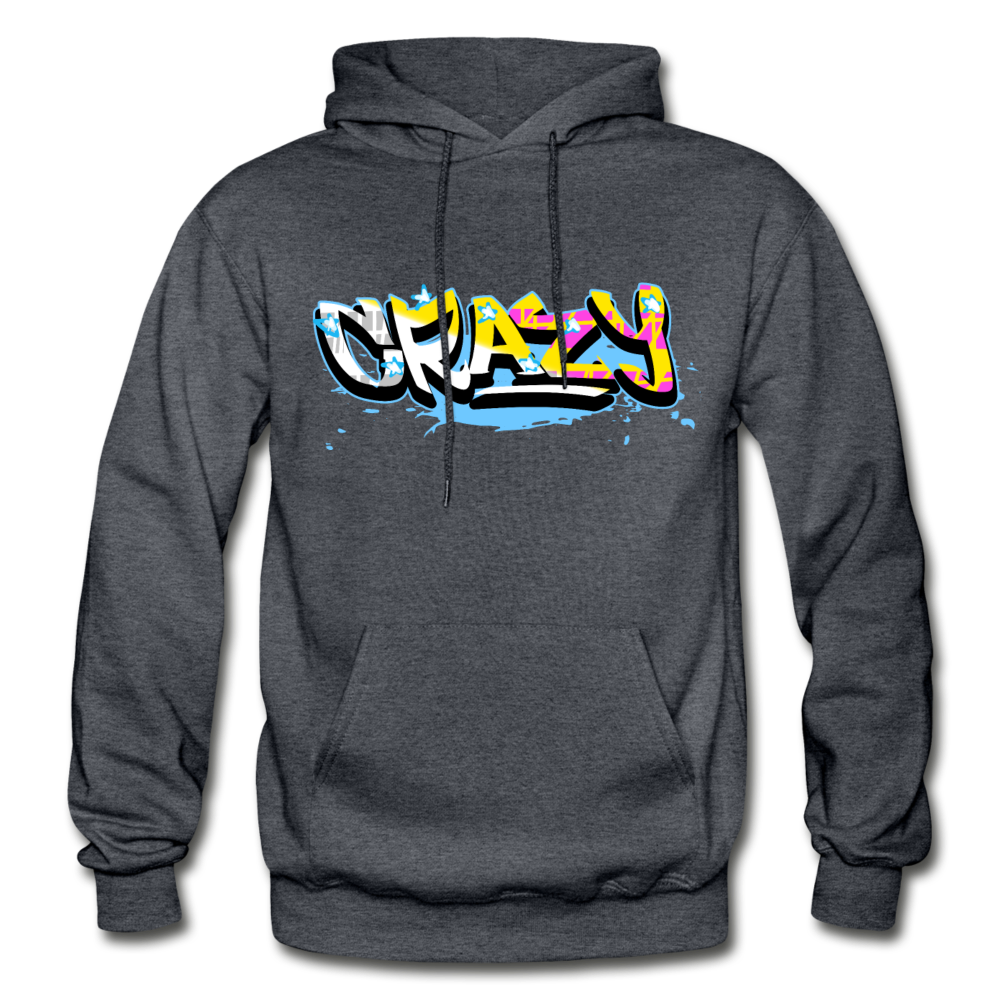 Crazy Graffiti Hoodie - charcoal gray
