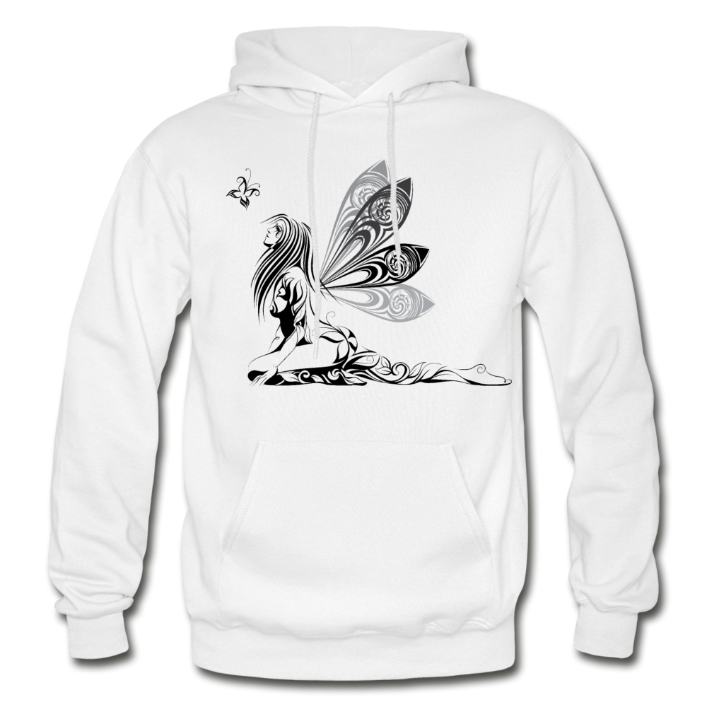 Tribal Maori Fairy Butterfly Girl Hoodie - white