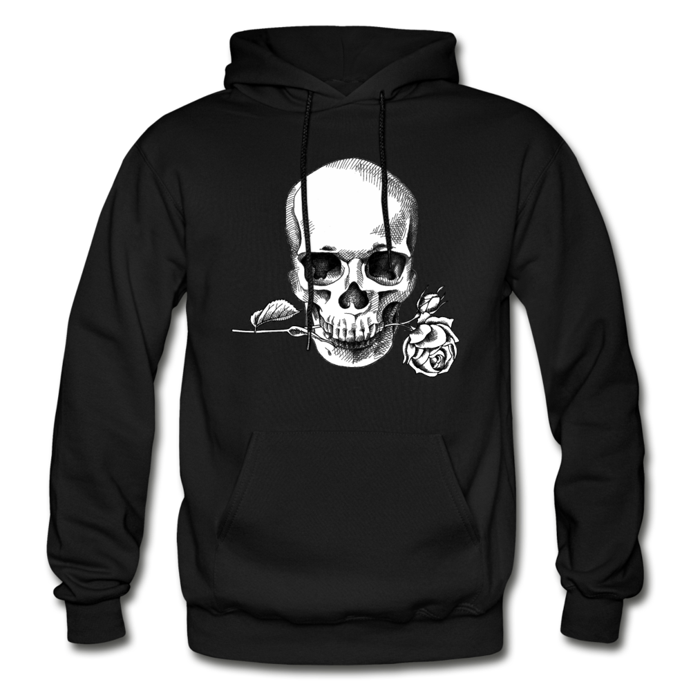 Skull Rose Hoodie - black