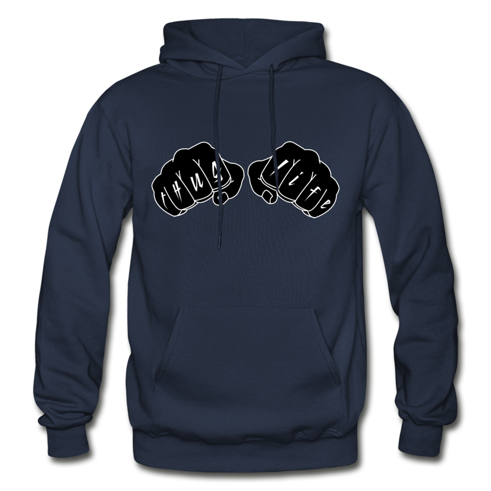 Thug Life Fists Hoodie - navy