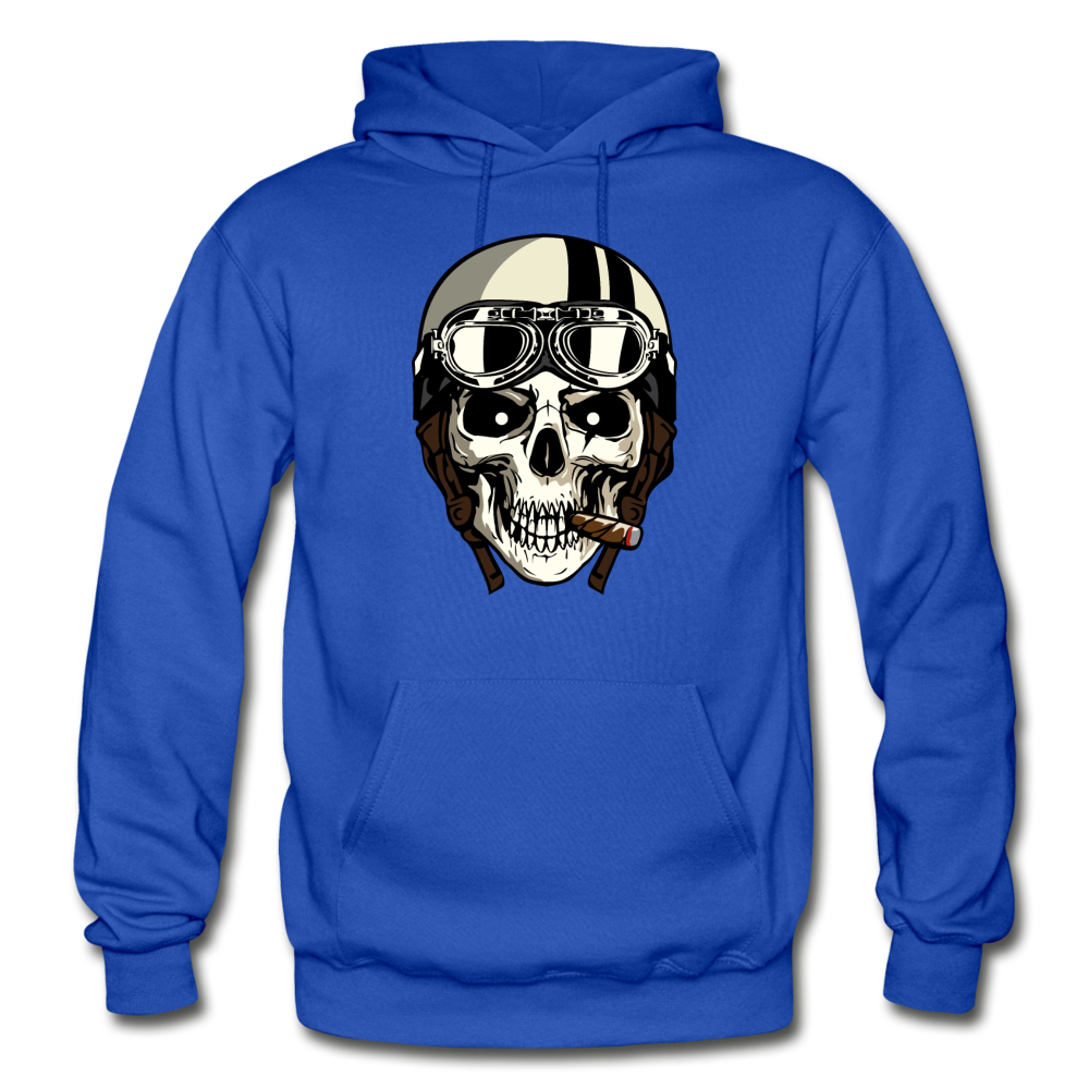 Skull Racer Hoodie - royal blue