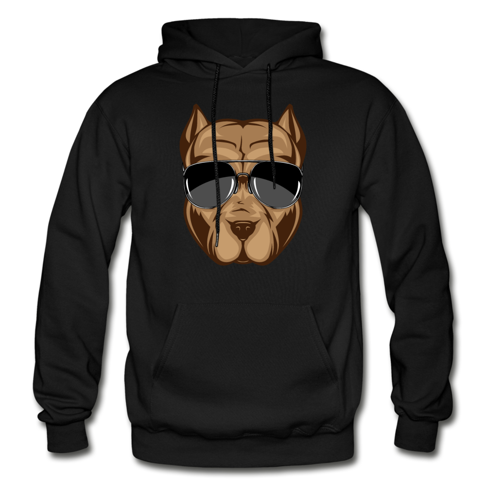 Cool Dog Sunglasses Hoodie - black