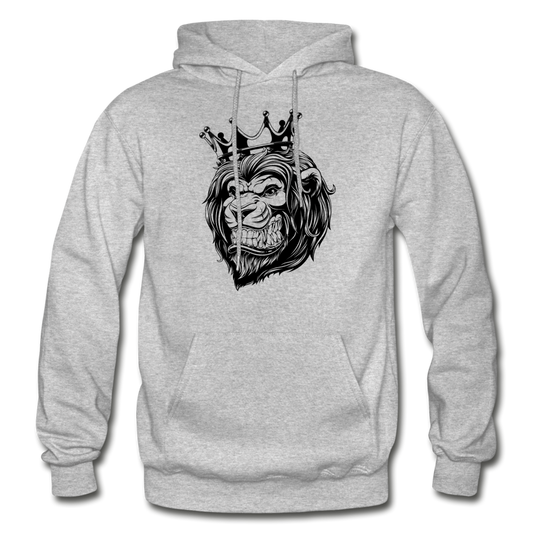 Lion Crown Hoodie - heather gray