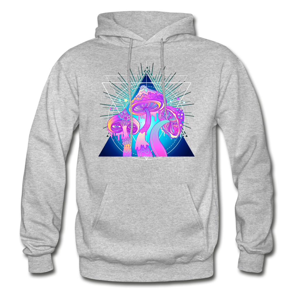 Magic Mushrooms Hoodie - heather gray