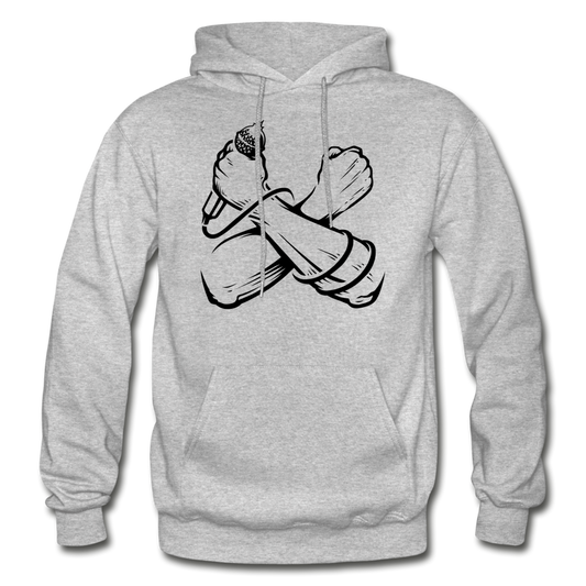 Hip Hop Power Microphone Hoodie - heather gray
