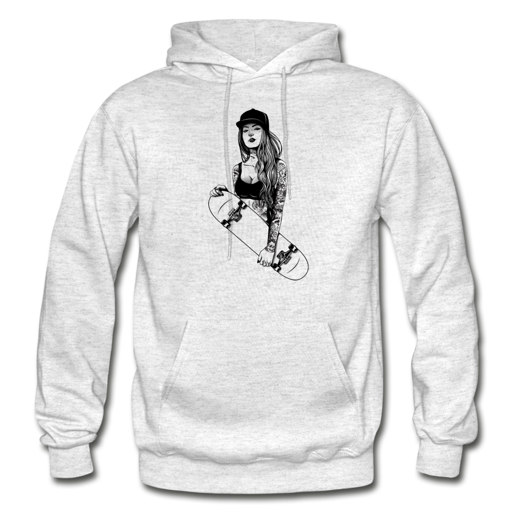 Skater Girl Hoodie - light heather gray