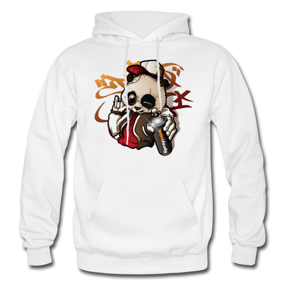 Hip Hop Panda Graffiti Artist Hoodie - white