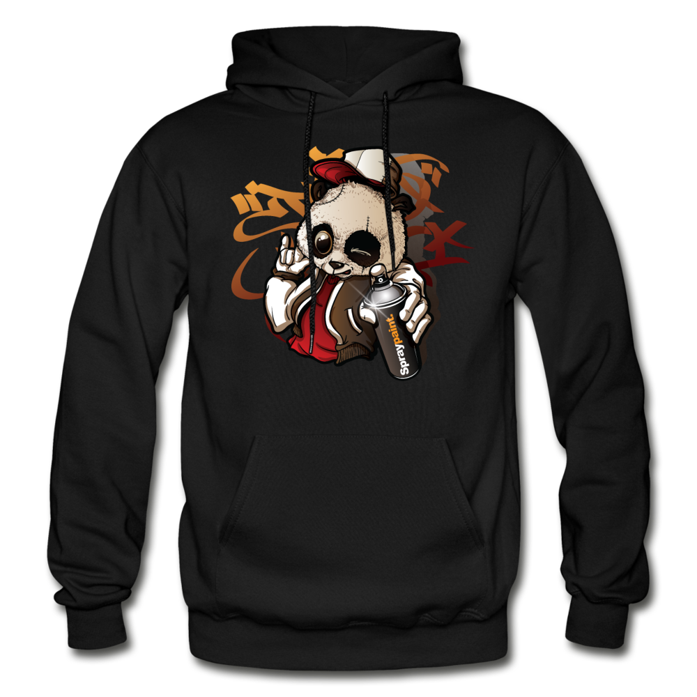 Hip Hop Panda Graffiti Artist Hoodie - black