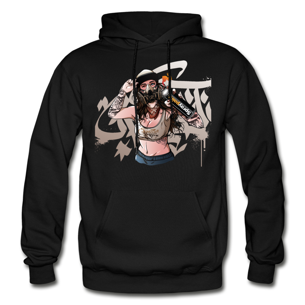Graffiti Artist Girl Hoodie - black