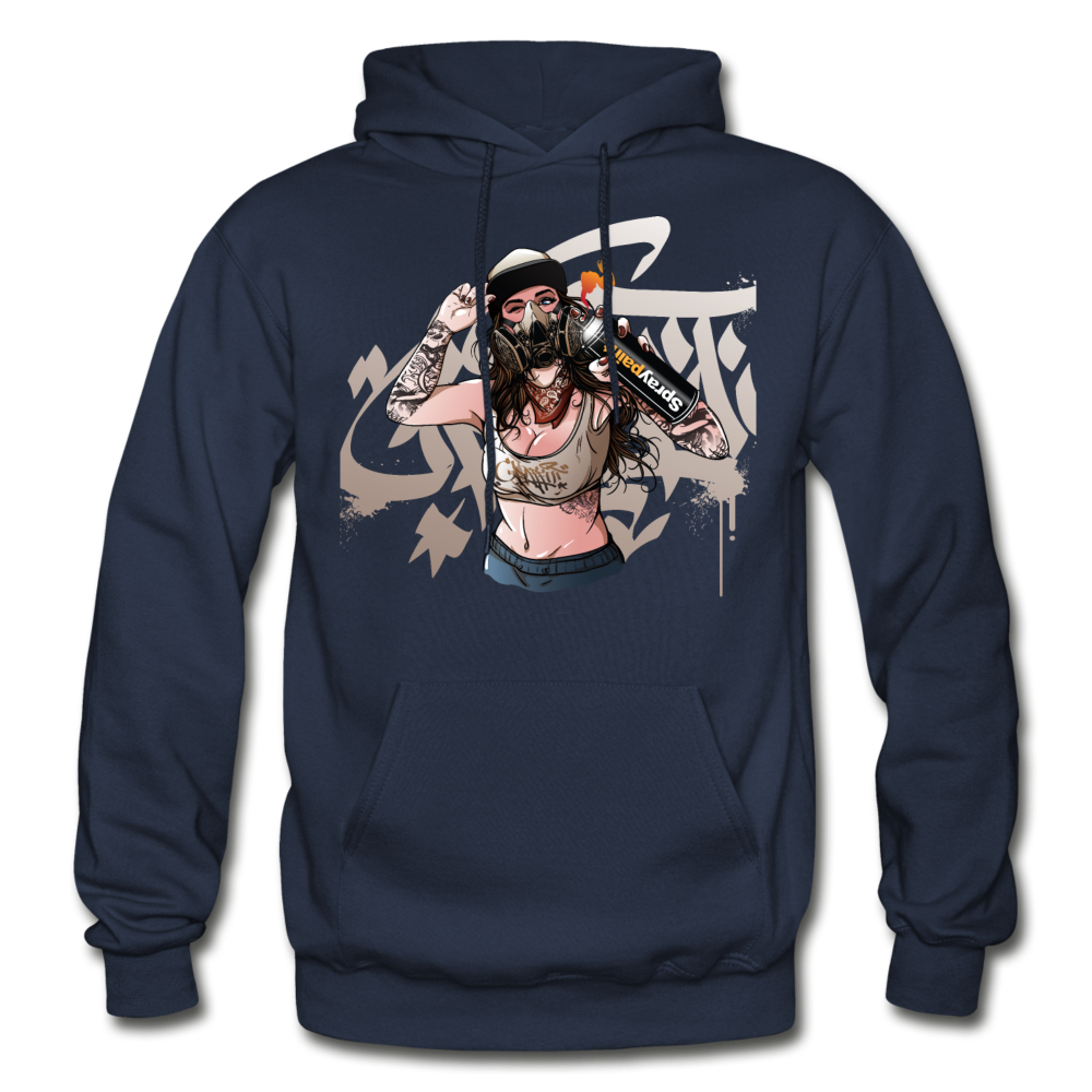 Graffiti Artist Girl Hoodie - navy