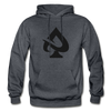 Abstract Spade Hoodie - charcoal gray