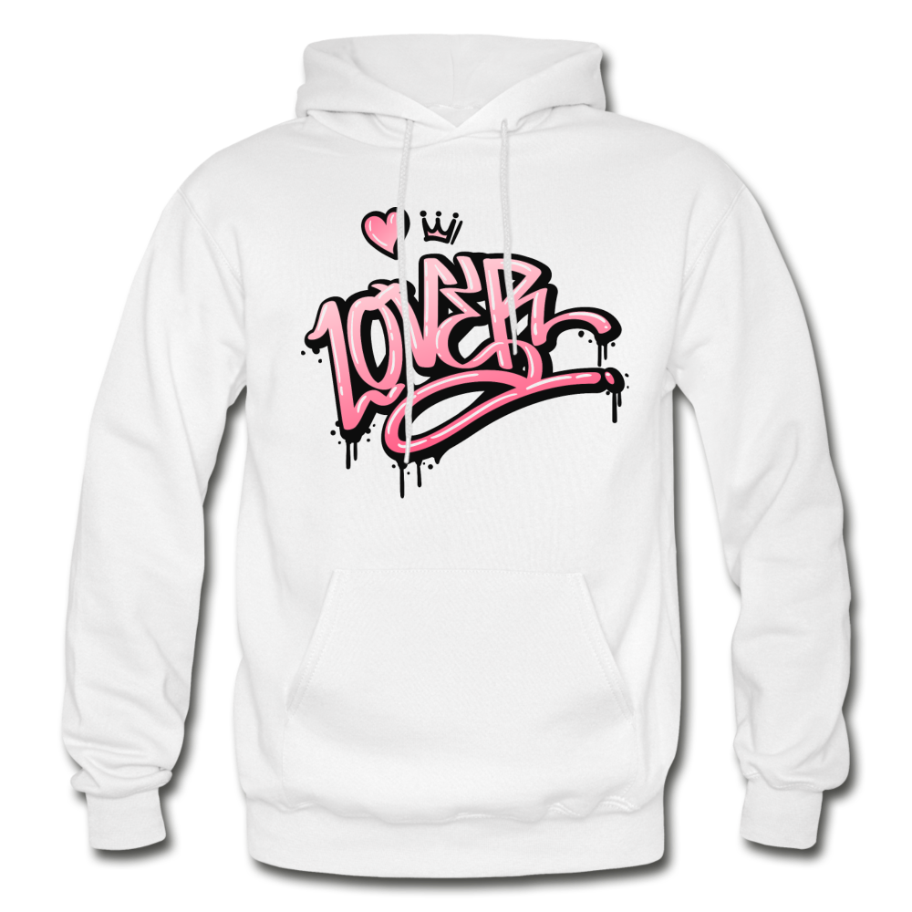 Lover Graffiti Hoodie - white