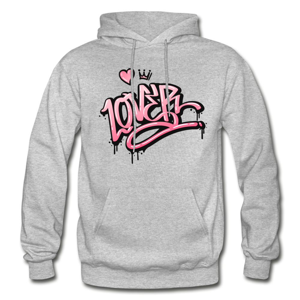 Lover Graffiti Hoodie - heather gray