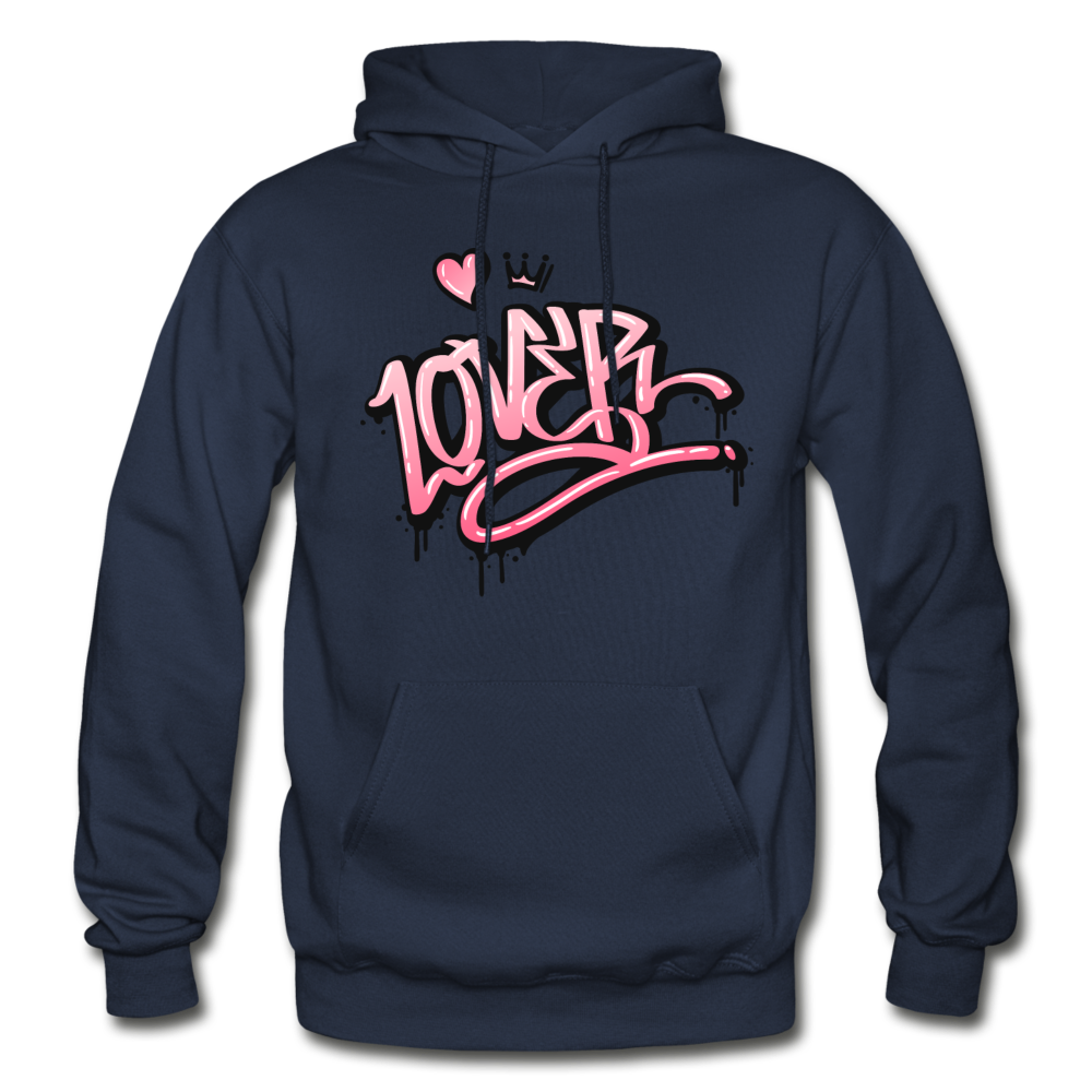 Lover Graffiti Hoodie - navy
