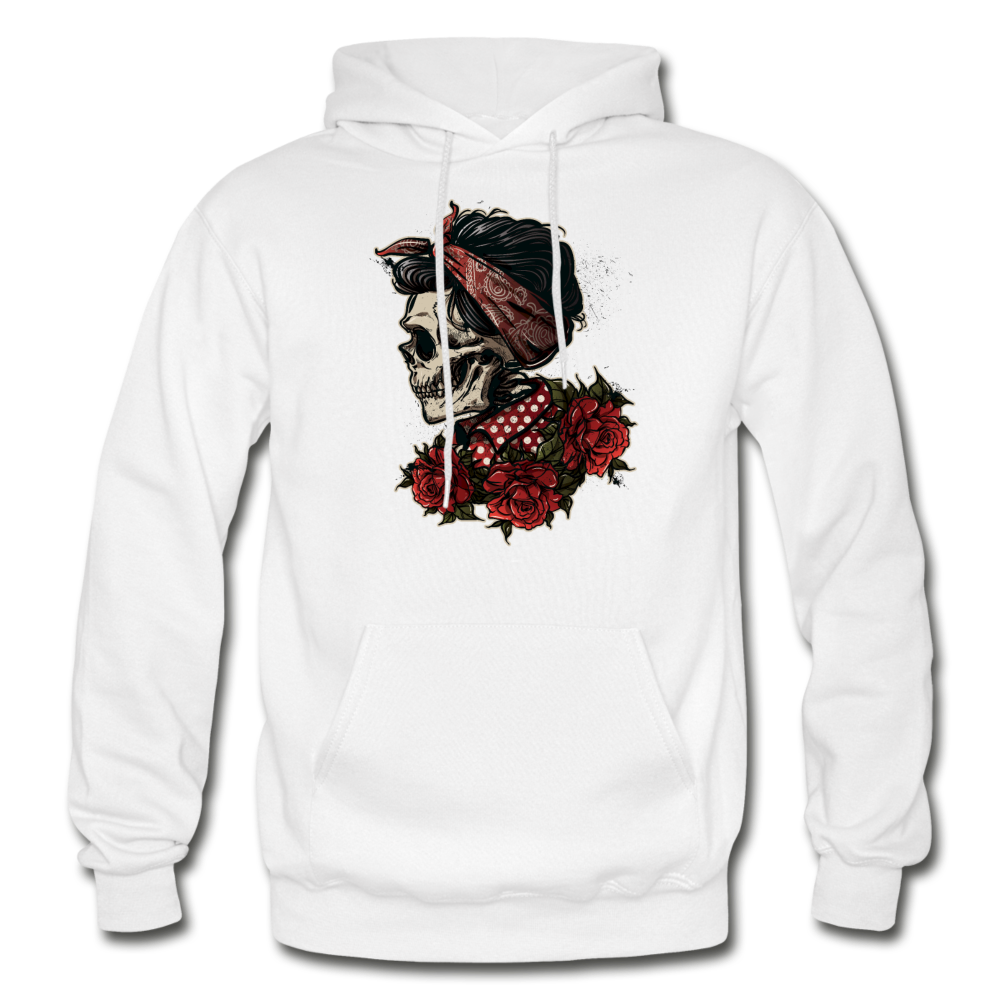 Girl Skull Hoodie - white