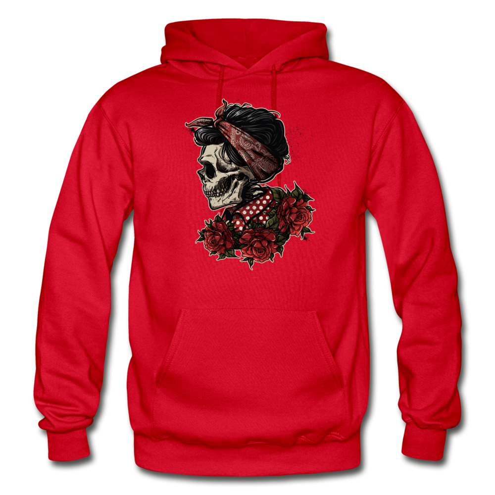 Girl Skull Hoodie - red