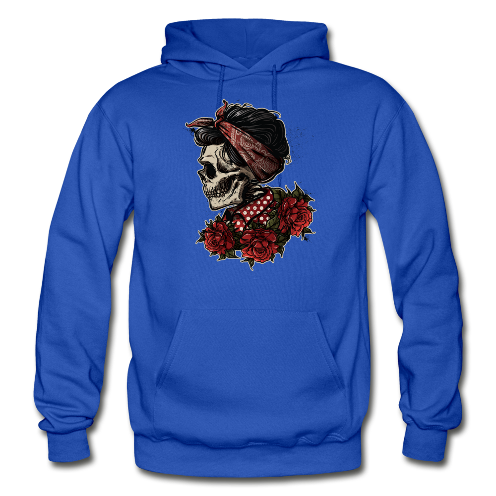 Girl Skull Hoodie - royal blue