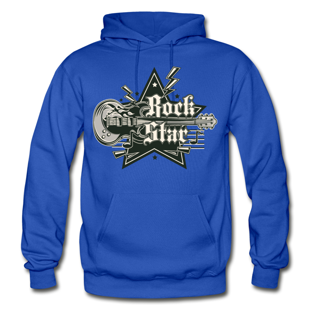 Rockstar Retro Guitar Hoodie - royal blue