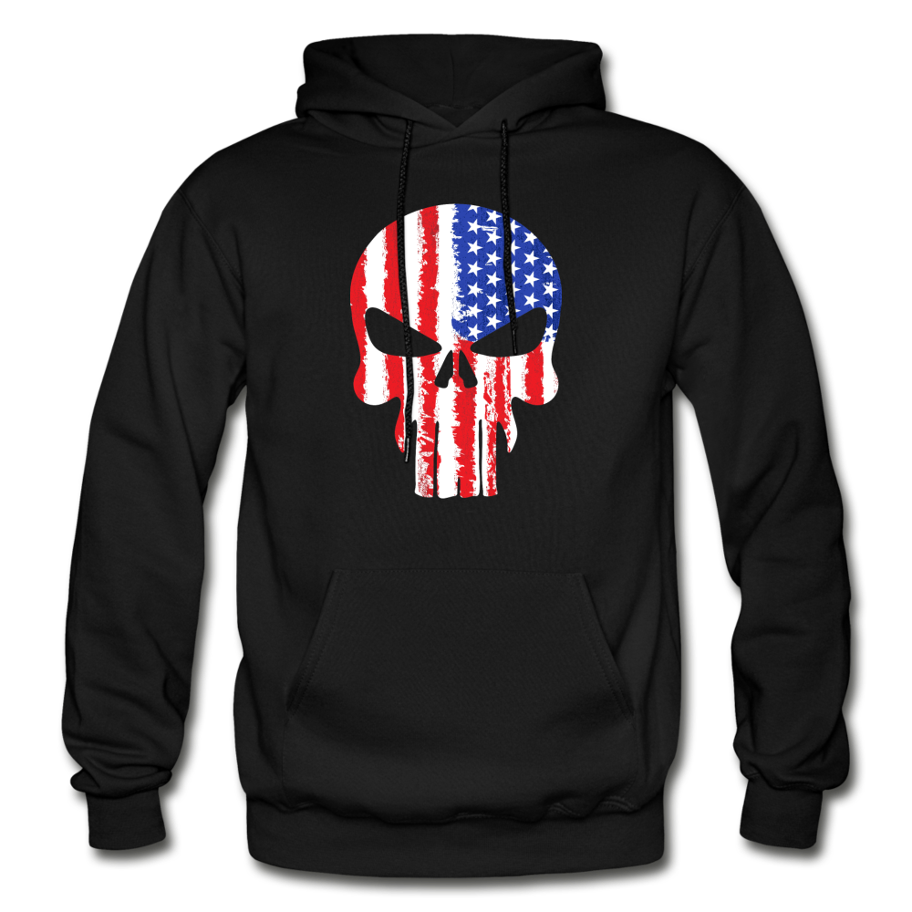 American Skull Hoodie - black
