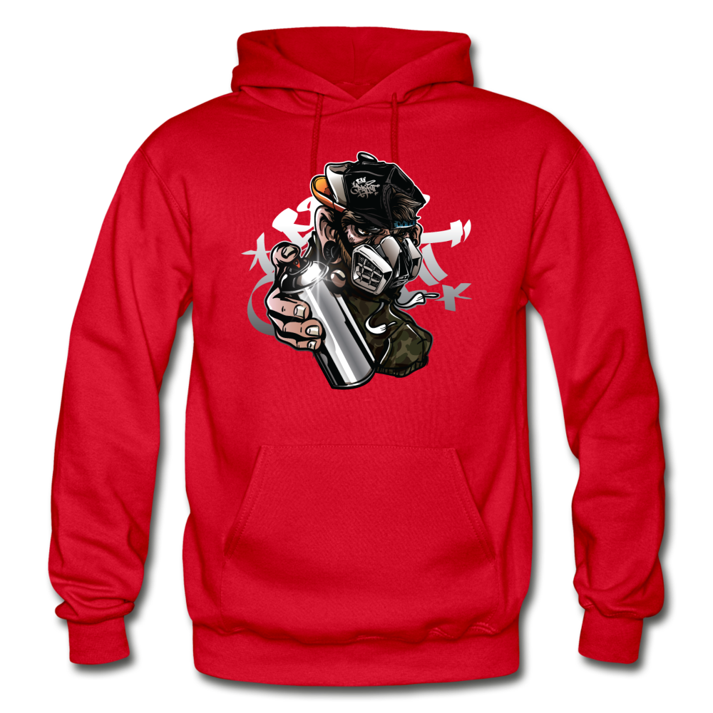 Graffiti Artist Mask Hoodie - red