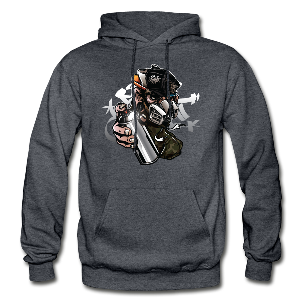 Graffiti Artist Mask Hoodie - charcoal gray