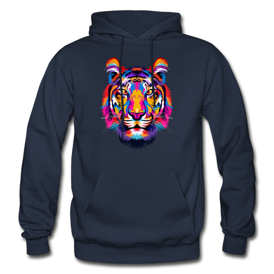 Colorful Tiger Hoodie - navy