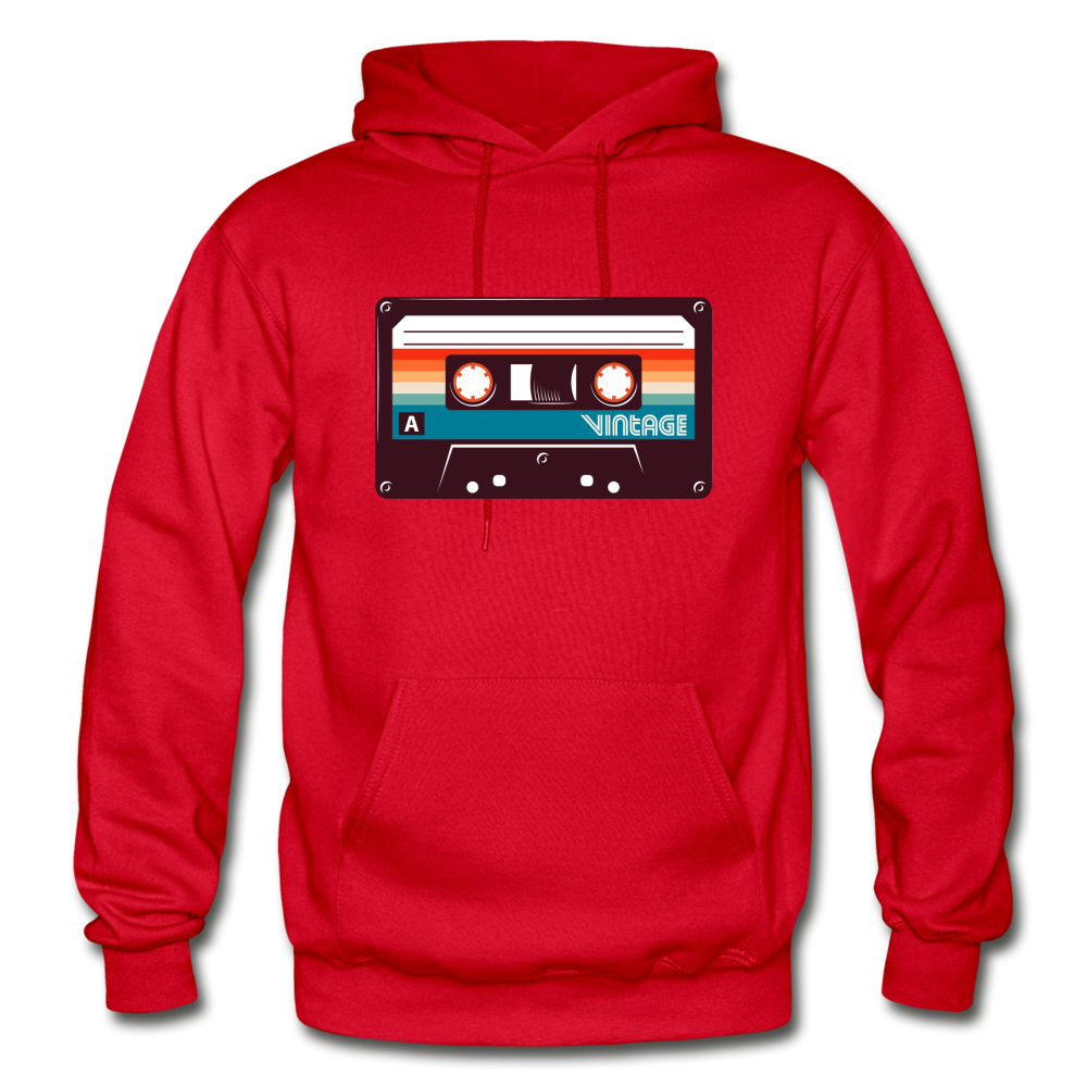 Vintage Cassette Hoodie - red