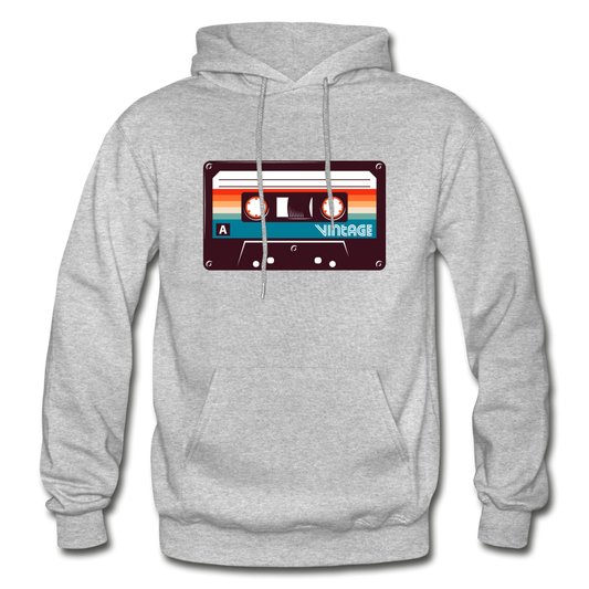 Vintage Cassette Hoodie - heather gray