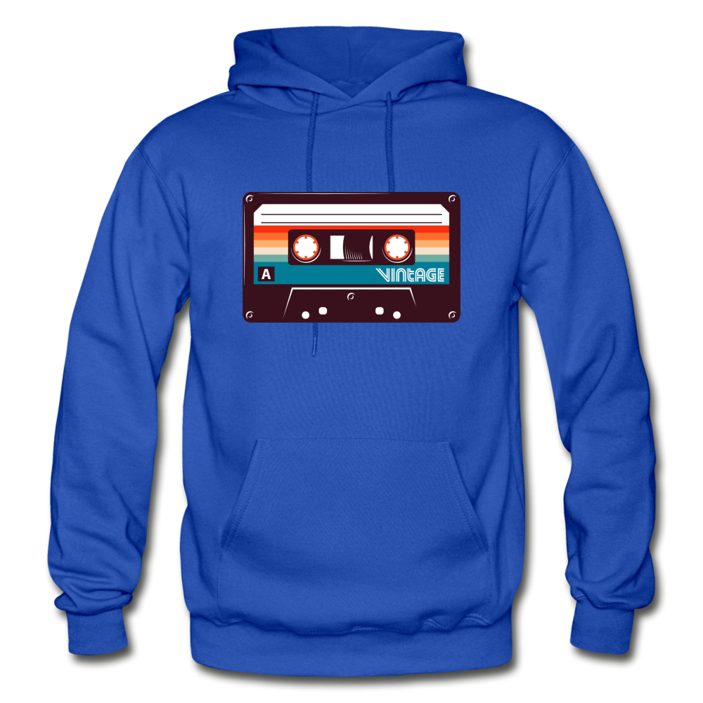 Vintage Cassette Hoodie - royal blue