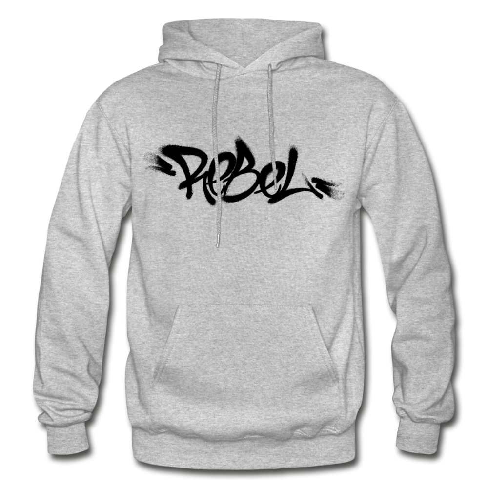 Rebel Graffiti Hoodie - heather gray
