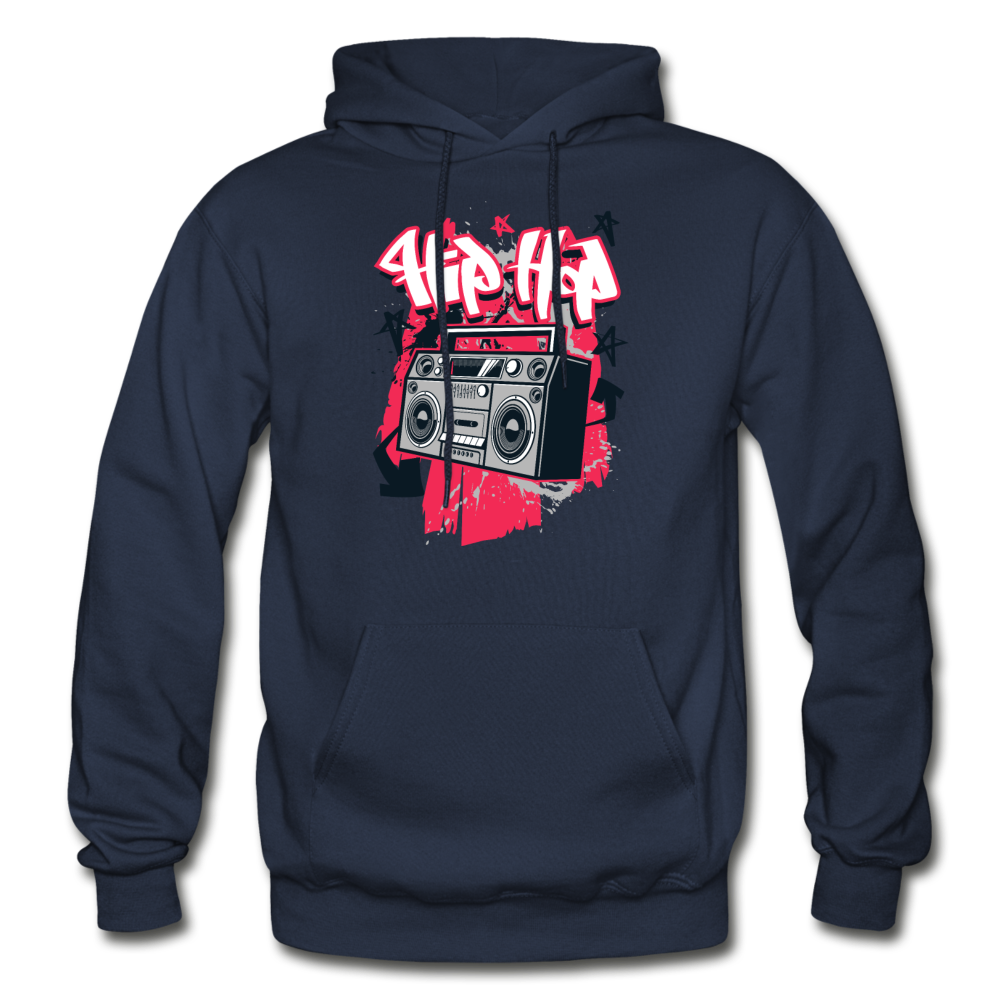 Hip Hop Boombox Hoodie - navy