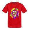 Colorful Lion Kids T-Shirt - red